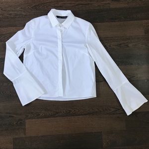 Zara Bell Sleeve Button Up